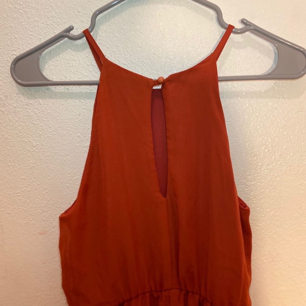 Long Burnt Orange Dress